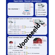 Oppervlakte - Hoeveel rolcontainers ? (Opdrachtenkaart)